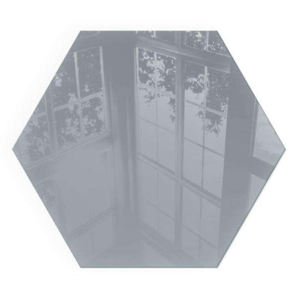 Šesťhranné sklo pod krbové kachle Farba sivá