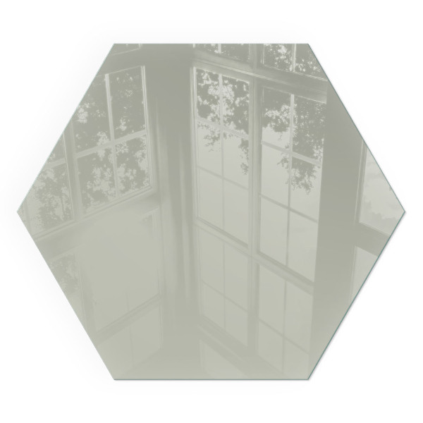 Šesťhranné sklo pod krbové kachle Farba Sivozelená