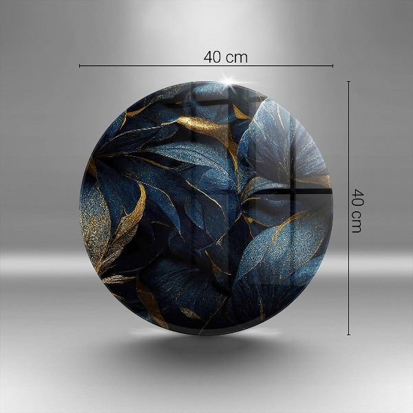 Podložka pod sviečku Ozdobné listy so zlatom