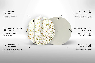 Podložka pod sviečku Line-art listov vzor