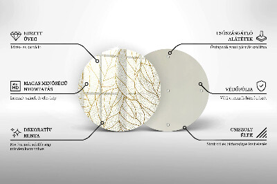 Podložka pod sviečku Line-art listov vzor