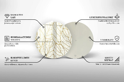 Podložka pod sviečku Line-art listov vzor