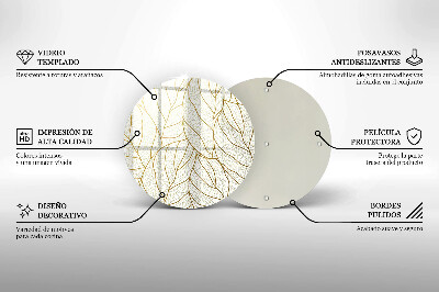 Podložka pod sviečku Line-art listov vzor