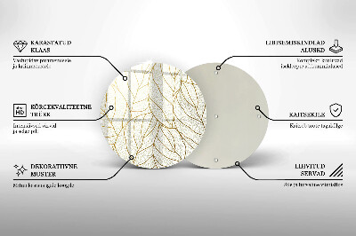 Podložka pod sviečku Line-art listov vzor