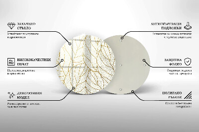 Podložka pod sviečku Line-art listov vzor