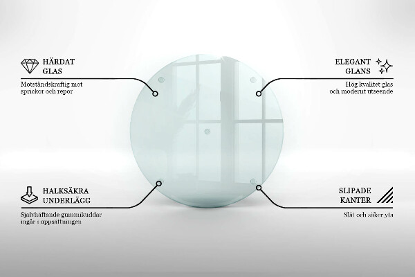 Okrúhly sklenený svietnik priehľadný