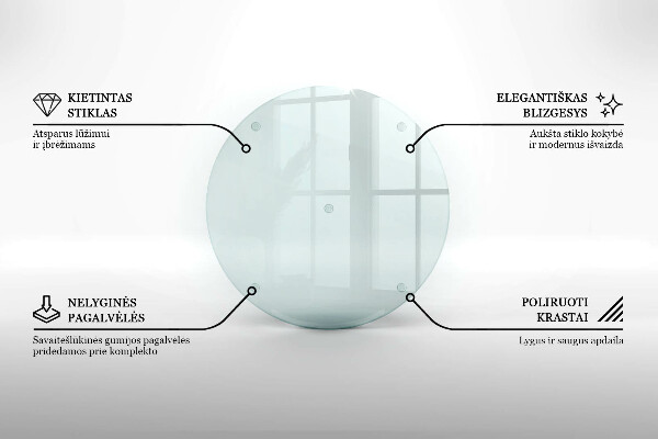 Okrúhly sklenený svietnik priehľadný