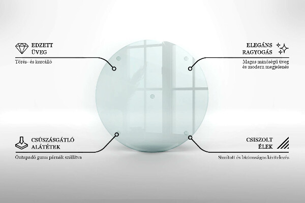 Okrúhly sklenený svietnik priehľadný