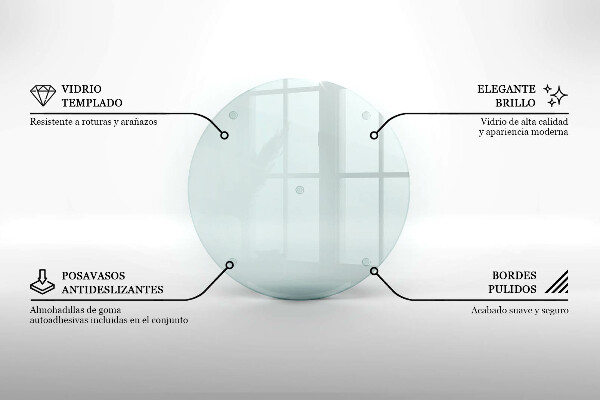 Okrúhly sklenený svietnik priehľadný