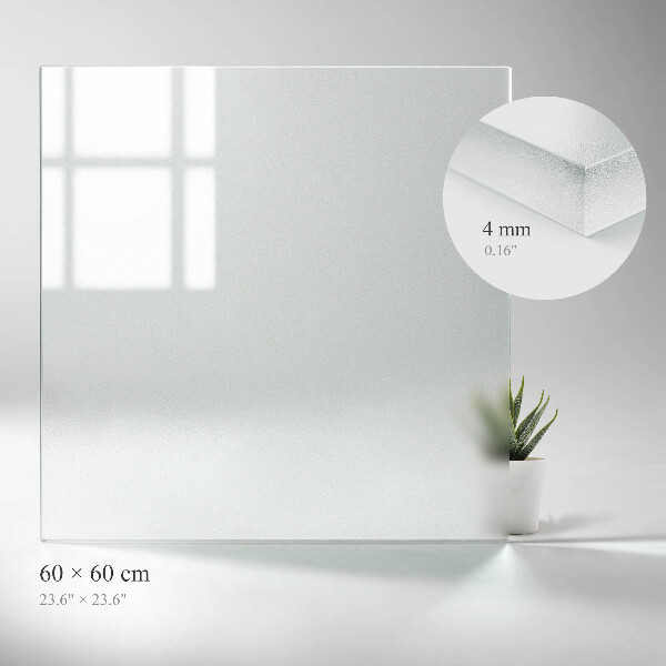 Štvorcová doska na stôl Polotransparentná