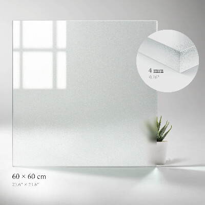 Štvorcová doska na stôl Polotransparentná