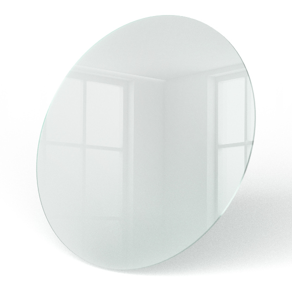 Okrúhla doska na stôl Polotransparentná