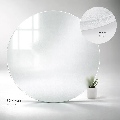 Okrúhla doska na stôl Polotransparentná