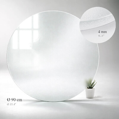 Okrúhla doska na stôl Polotransparentná