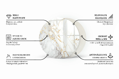 Okrúhla stolová doska Mozaikový vzor s ornamentami