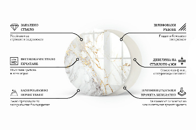 Okrúhla stolová doska Mozaikový vzor s ornamentami