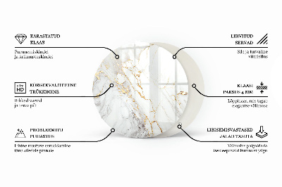 Okrúhla stolová doska Mozaikový vzor s ornamentami
