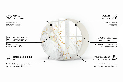 Okrúhla stolová doska Mozaikový vzor s ornamentami