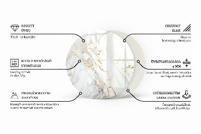 Okrúhla stolová doska Mozaikový vzor s ornamentami