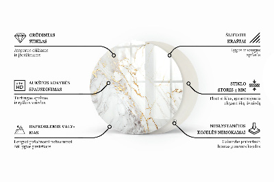 Okrúhla stolová doska Mozaikový vzor s ornamentami