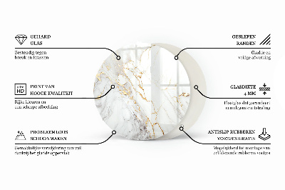 Okrúhla stolová doska Mozaikový vzor s ornamentami