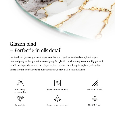 Okrúhla stolová doska Mozaikový vzor s ornamentami