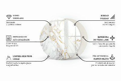 Okrúhla stolová doska Mozaikový vzor s ornamentami