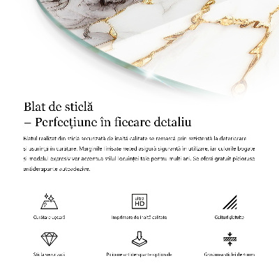 Okrúhla stolová doska Mozaikový vzor s ornamentami