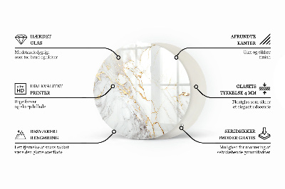 Okrúhla stolová doska Mozaikový vzor s ornamentami