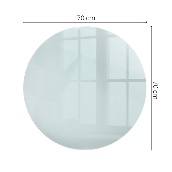 Okrúhla doska na stôl Transparentná