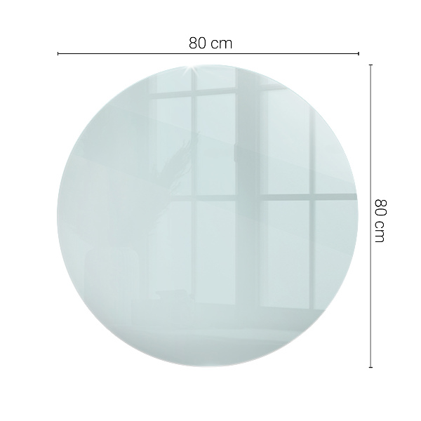 Okrúhla doska na stôl Transparentná