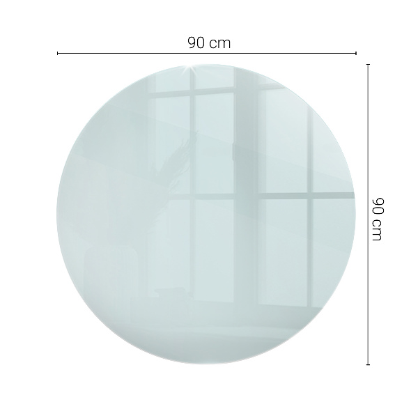 Okrúhla doska na stôl Transparentná