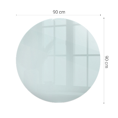 Okrúhla doska na stôl Transparentná