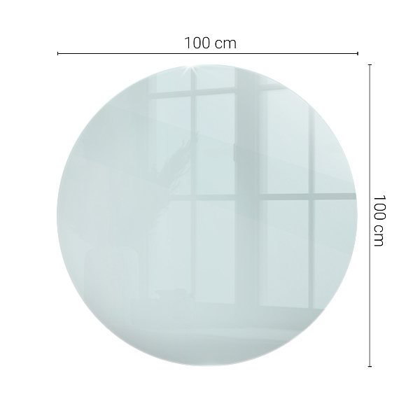 Okrúhla doska na stôl Transparentná