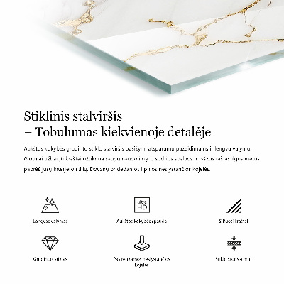 Obdĺžniková doska na stôl Vzor podobný mramoru