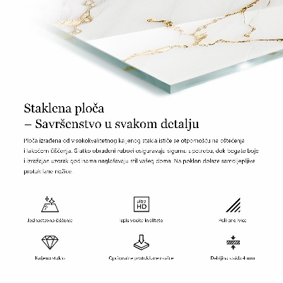 Obdĺžniková doska na stôl Čistá biela