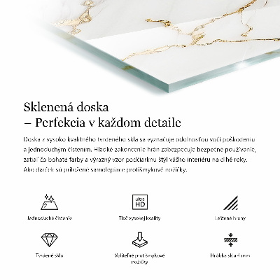 Obdĺžniková doska na stôl Čistá biela