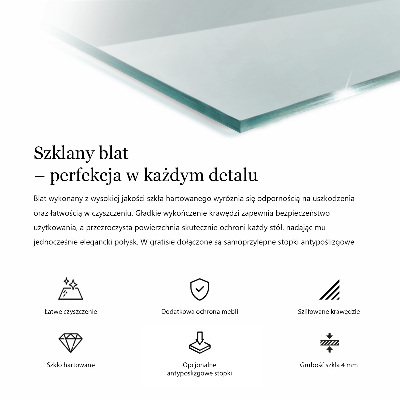Stolová doska Transparentná obdĺžniková