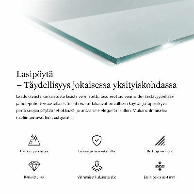 Stolová doska Transparentná obdĺžniková