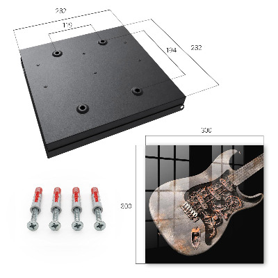 Skrinka na kľúče Mechanická gitara