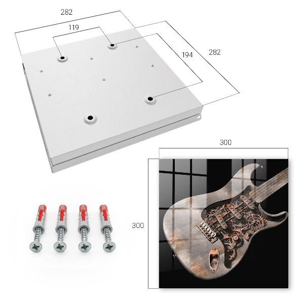Skrinka na kľúče Mechanická gitara