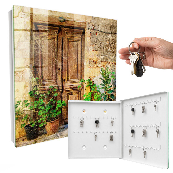 Skrinka na kľúče Rustikálne dvere