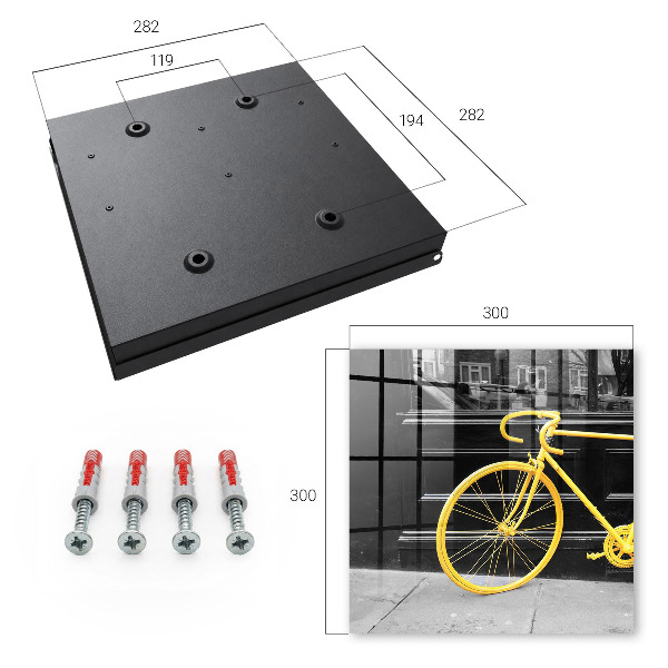 Box na kľúče Žltý bicykel