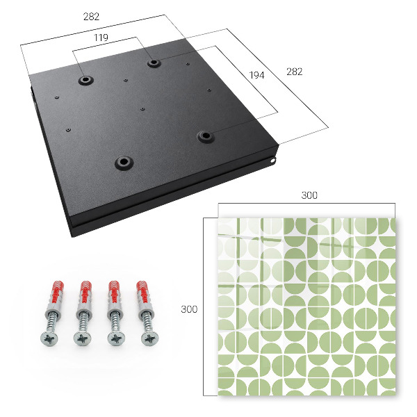 Box na kľúče Zelená geometria