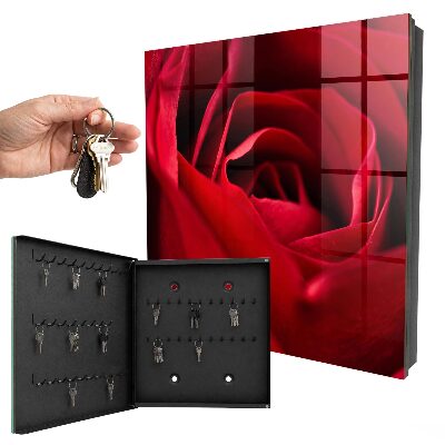 Box na kľúče Ruža detailný záber