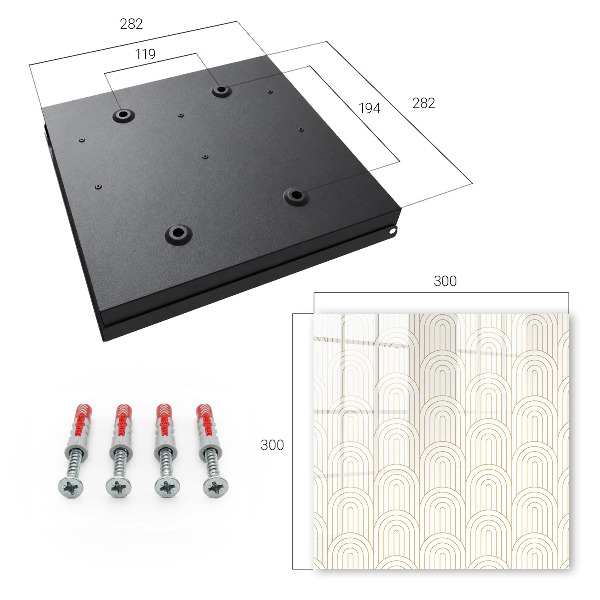 Box na kľúče geometrické oblúky