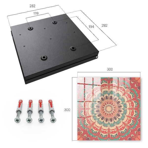Box na kľúče Farebná mandala
