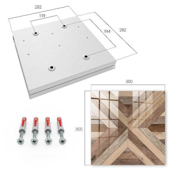 Box na kľúče Drevená geometria