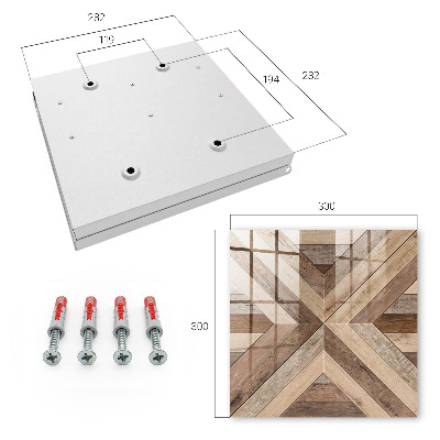 Box na kľúče Drevená geometria