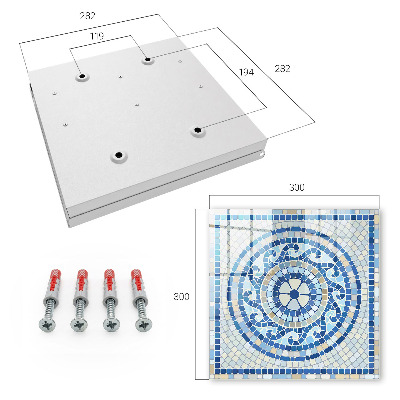 Skrinka na kľúče geometrická mozaika